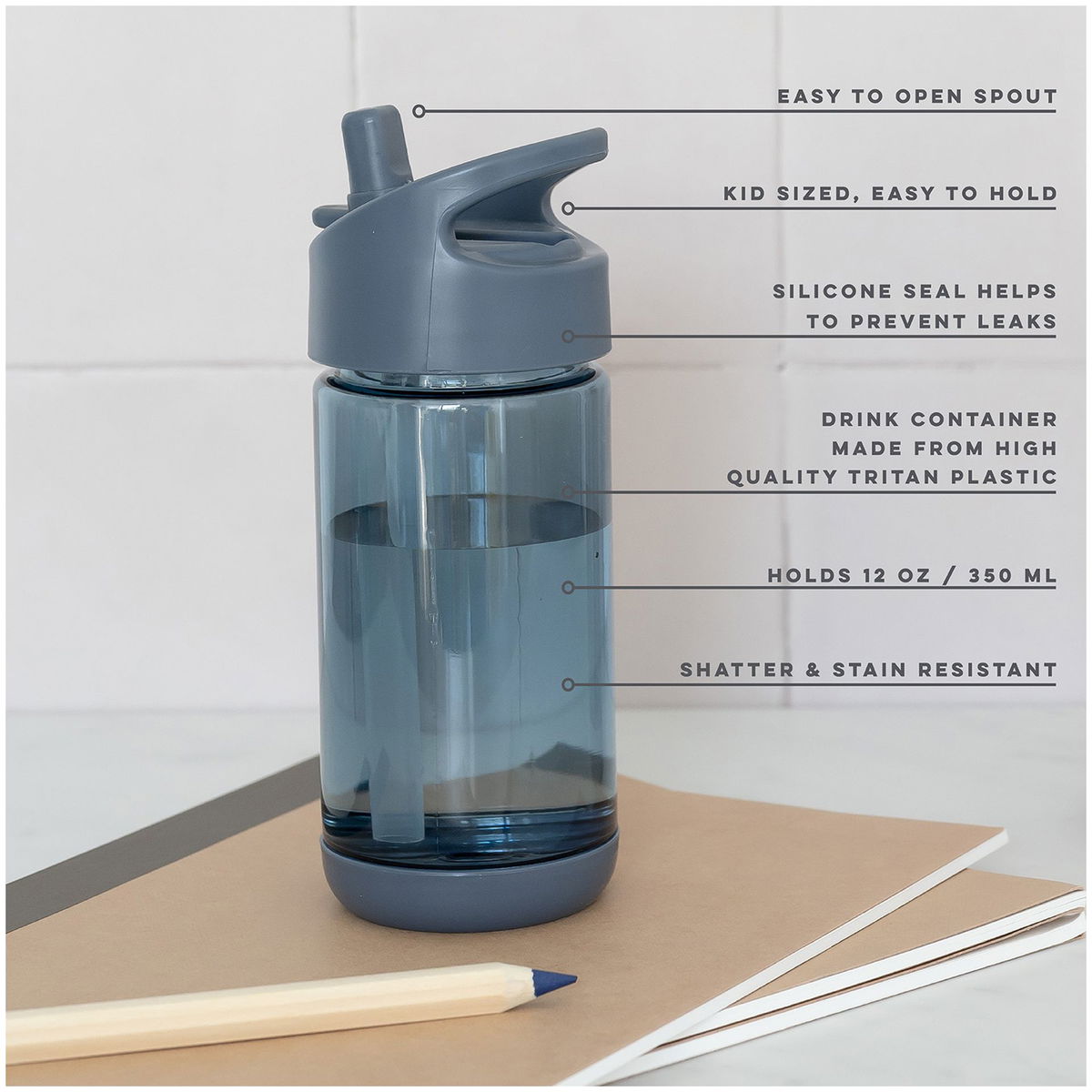 3 Sprouts3 Sprouds Trinkflasche recycelt blau