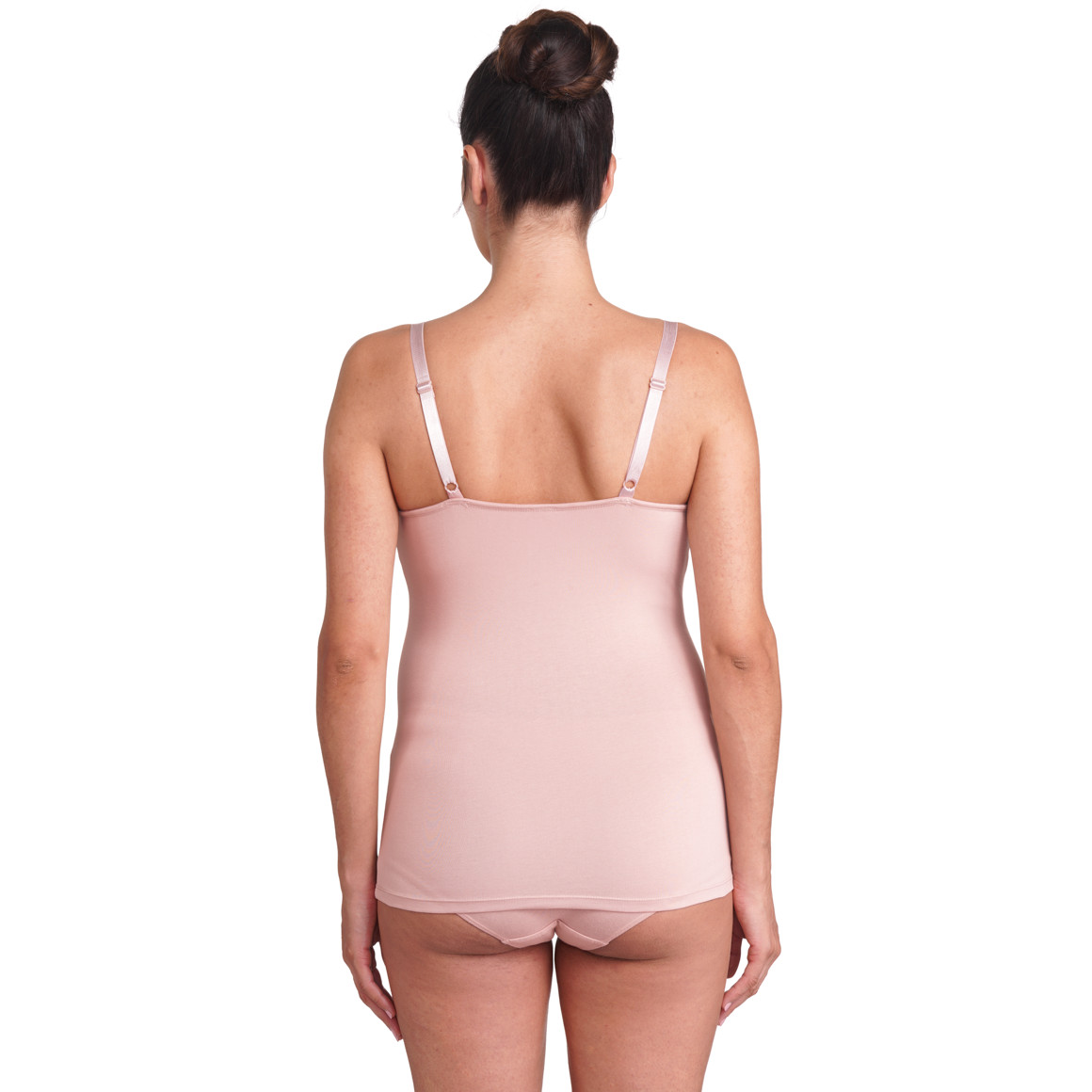 Gina Mama 2 Damen Still-Unterhemden aus Bio-Baumwolle rosa / braun