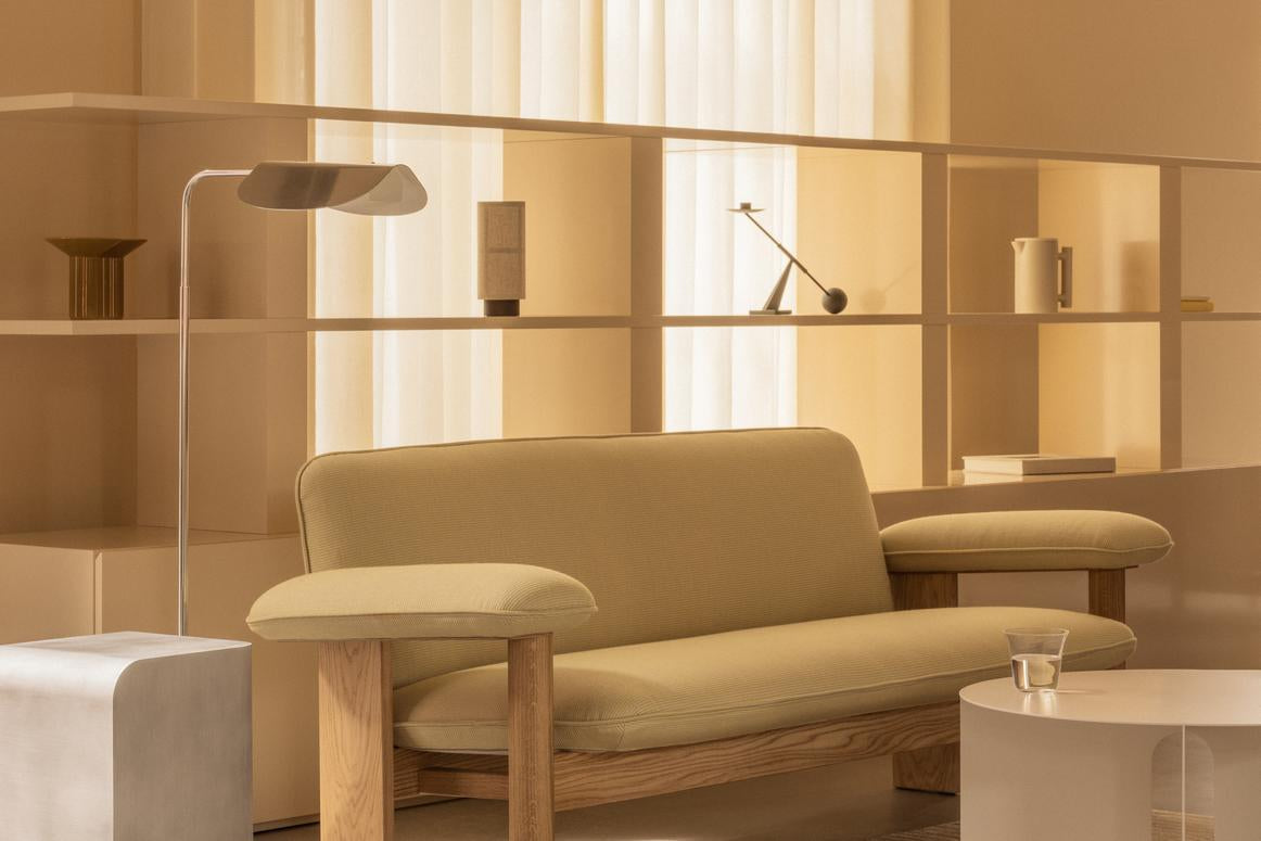Audo Copenhagen Brasilia 2-zits bank naturel eiken Sheepskin Nature