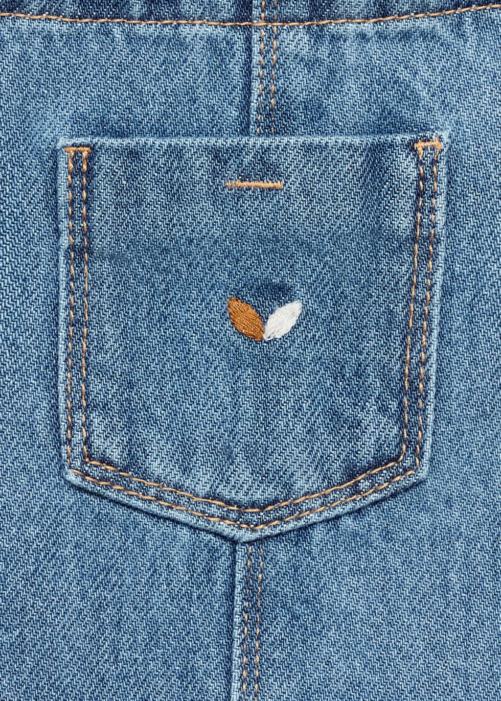 Mango Kids denim spijkerjurk medium blue denim