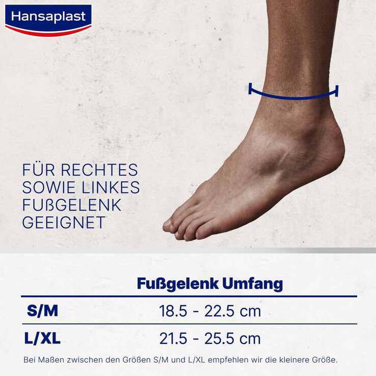 Hansaplast Sport Fußgelenk-Bandage Größe L/XL, 1 St