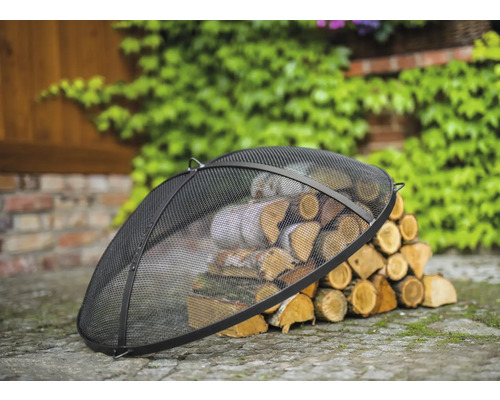 Vonkenvanger voor Cook King vuurschaal 79 cm, zwart