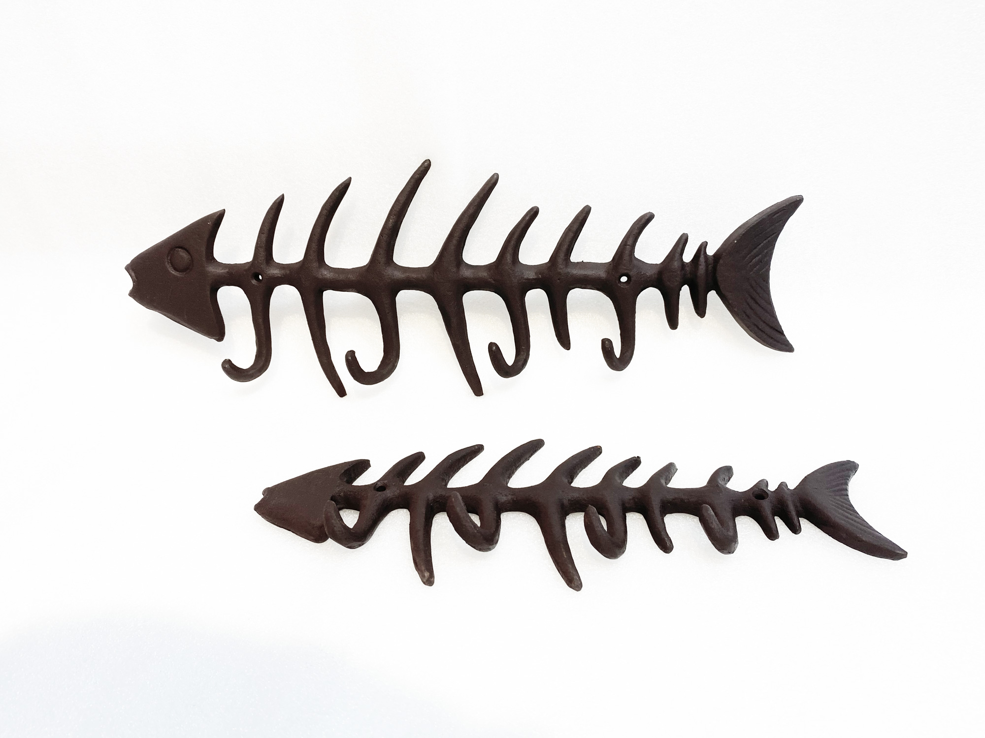 Wandhaken 'Fisch' aus Eisen, B 34 cm, H 13 cm, L 4 cm von fischer's lagerhaus