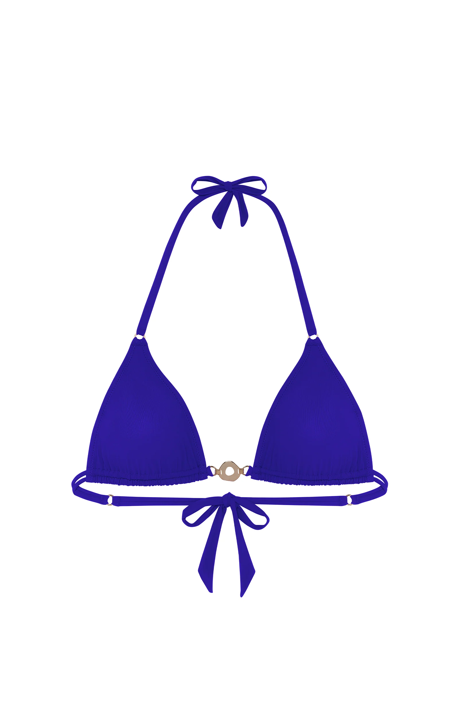 ivoa Haut de maillot de bain triangle saphir à bijou doré Saphir