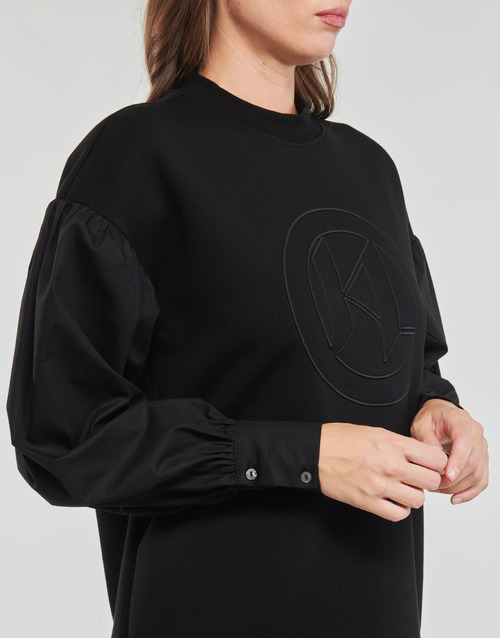 Karl Lagerfeld - FABRIC MIX SWEATDRESS Negro