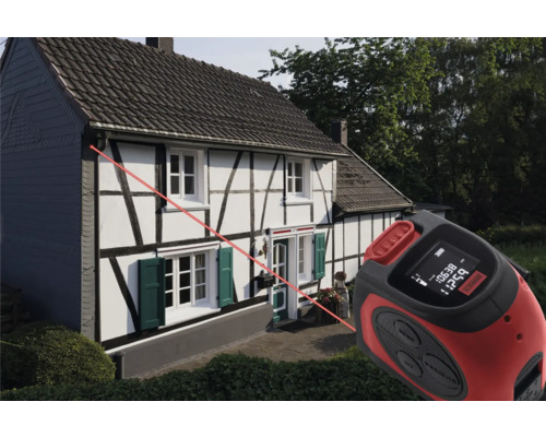 JC Schwarz 5m rolmaat met 40m laser-afstandsmeter inclusief accessoires