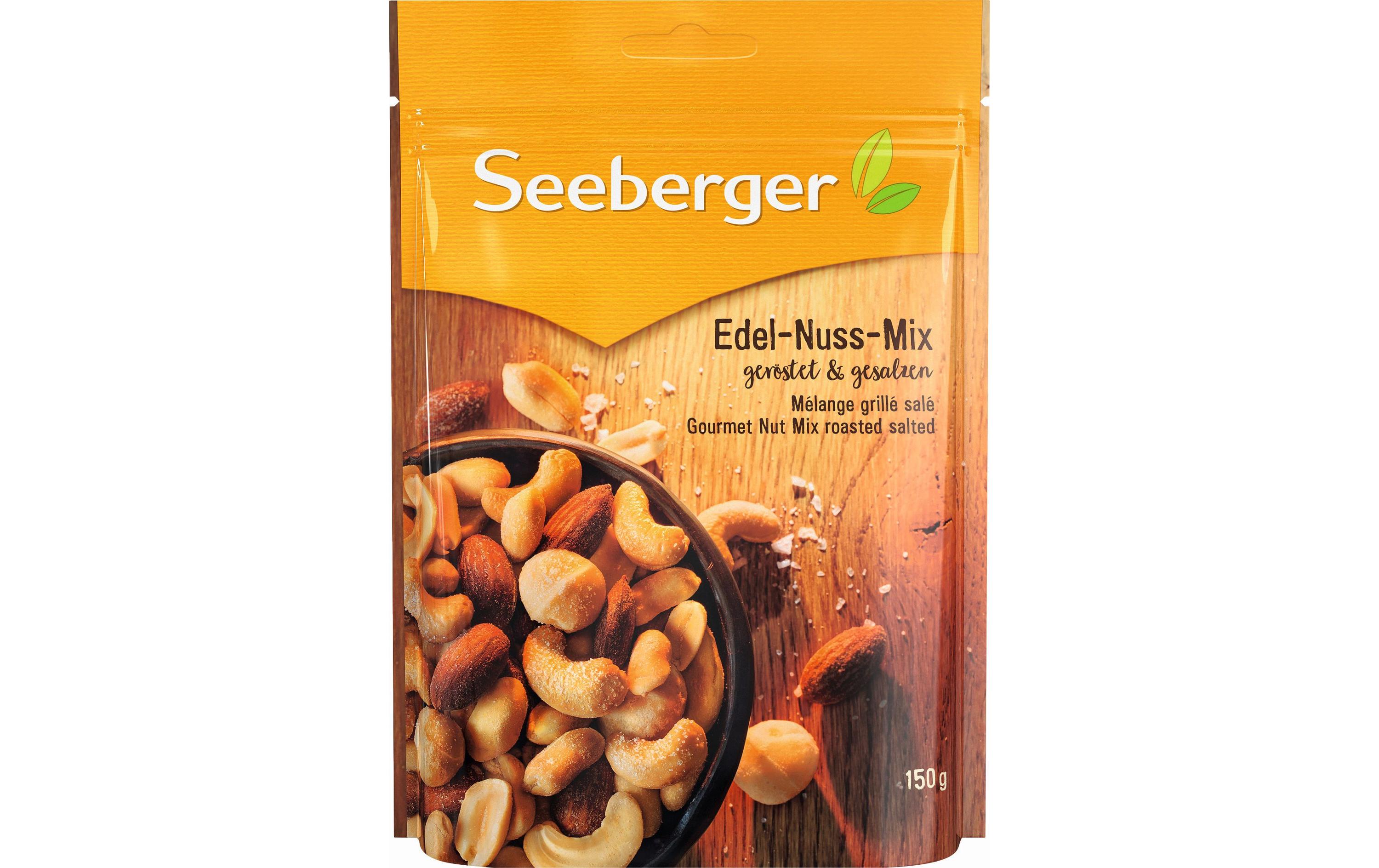 Beutel Edelnussmix geröstet & gesalzen 150 gWürziger Apérosnack
