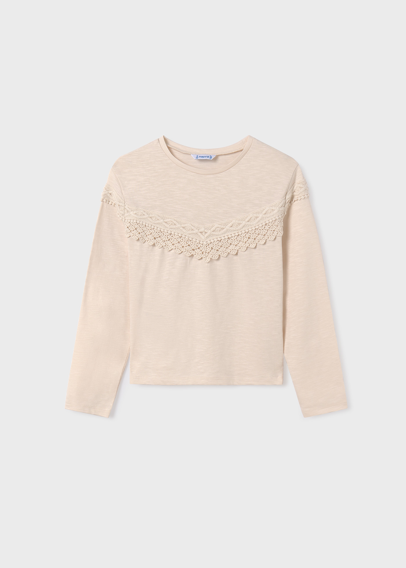 Camiseta infantil Better Cotton com fita bordada