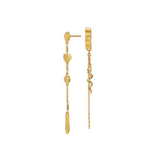 Maanesten Delfine Øreringe, Gold Plated