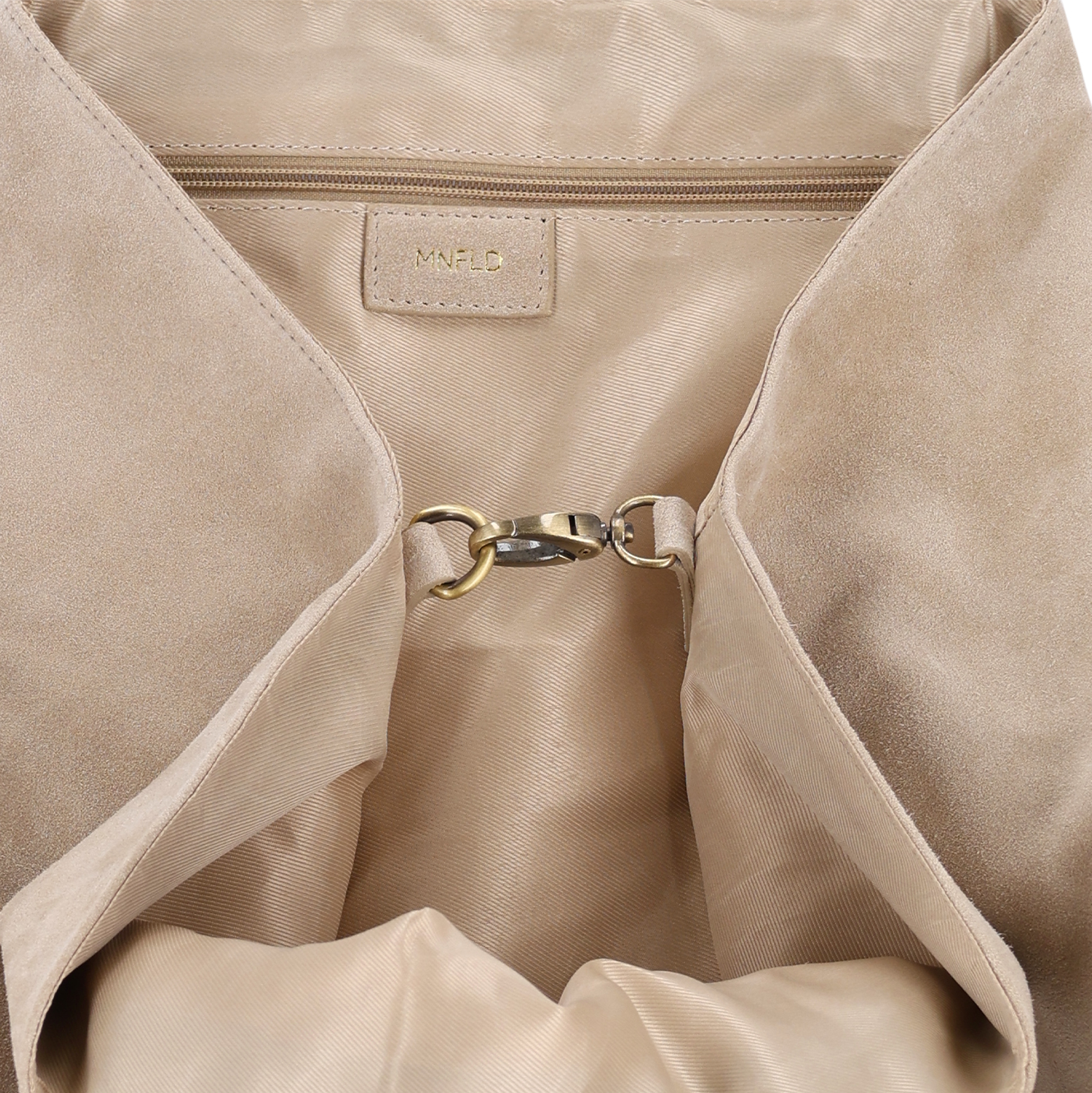 Beige suède shopper