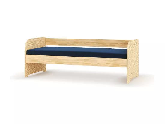 Lit banquette 80x190 cm bois massif bois EZRA