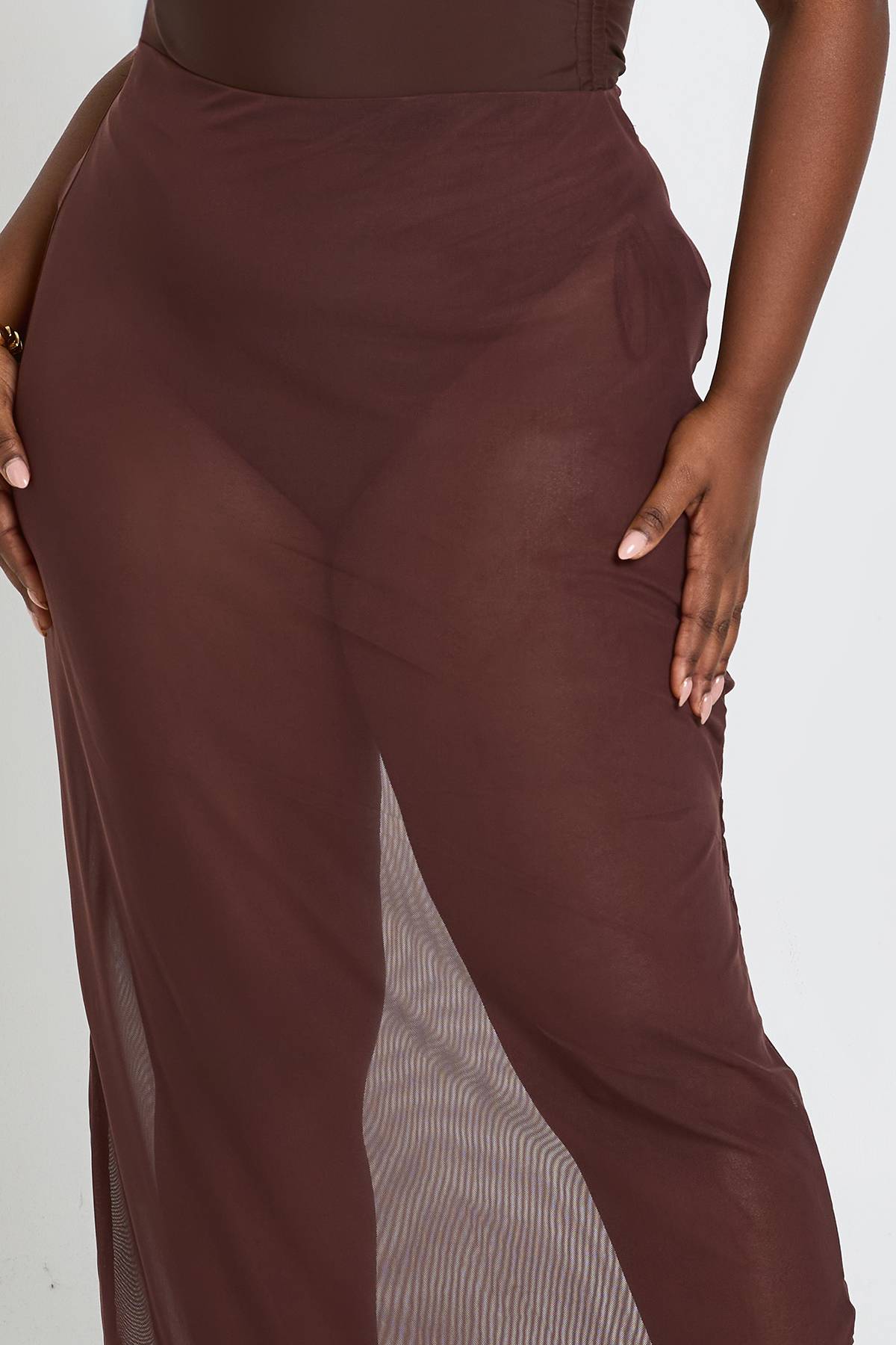 boohoo Jupe Longue De Plage En Mesh