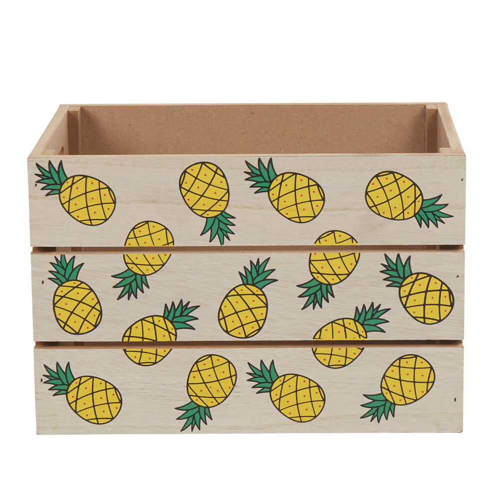 Caissette déco ananas en bois Collection Caraïbes