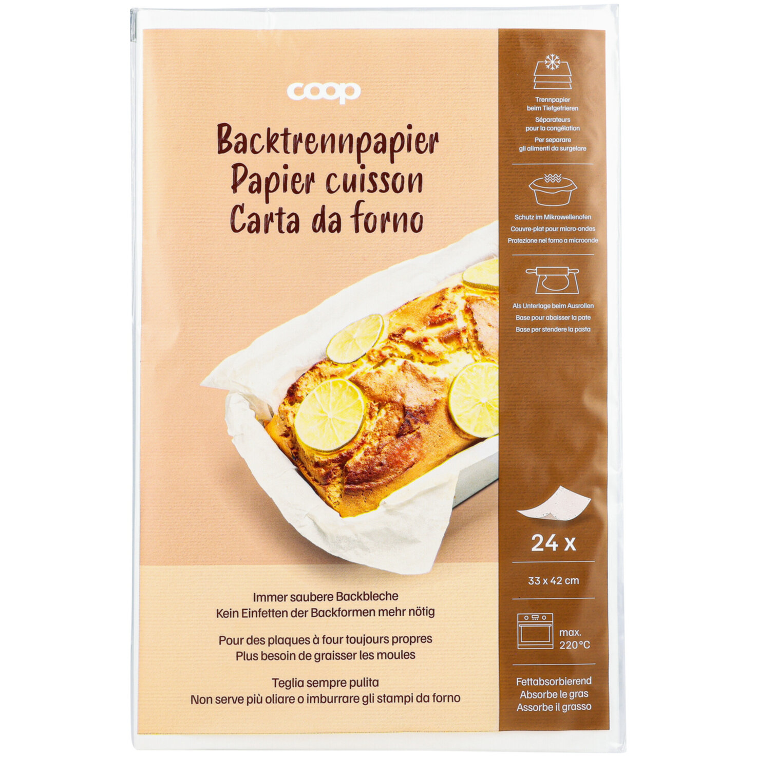 Backtrennpapier 33x42cm 24 Stück