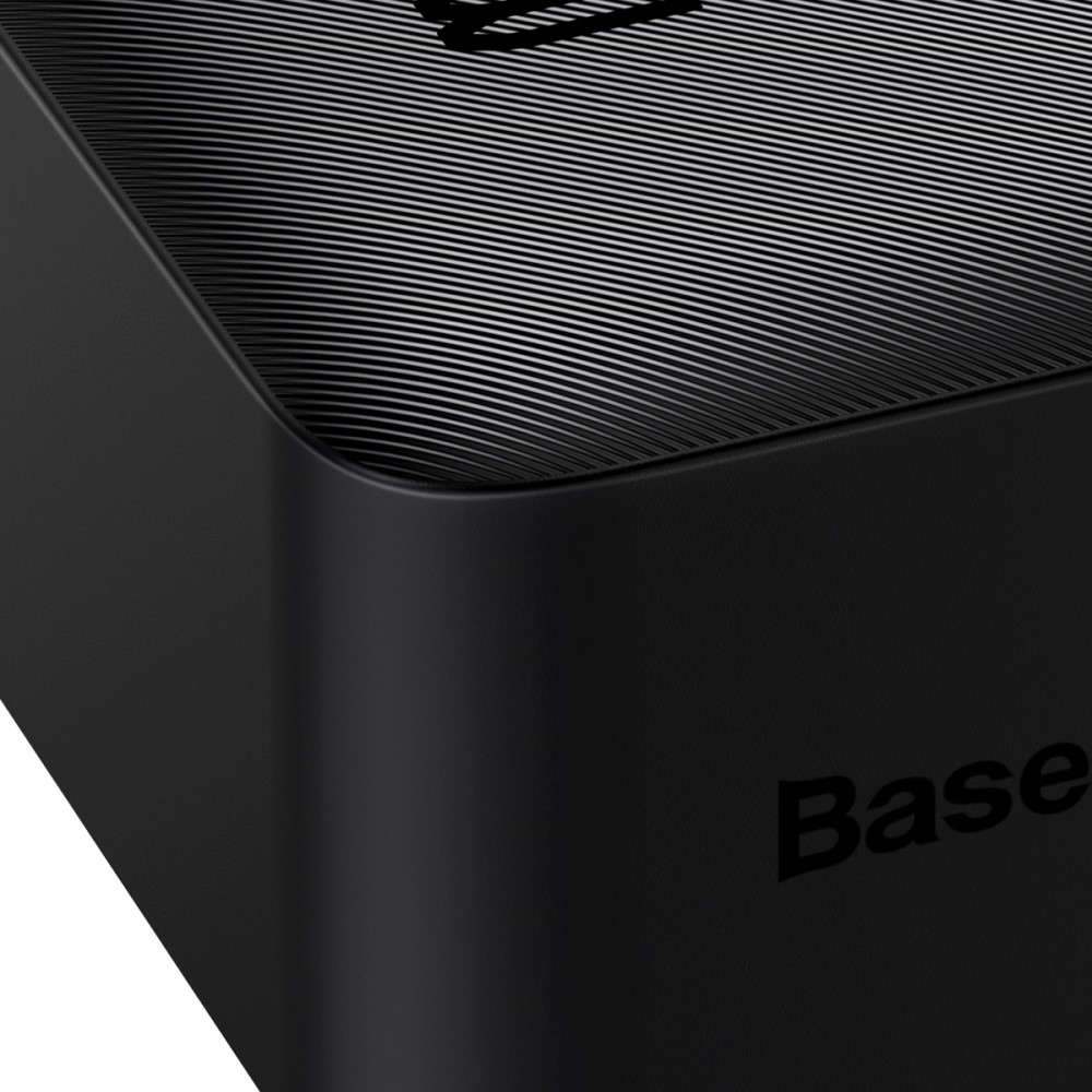 (15W) 30000mAh Dual USB / USB C Powerbank Ladegerät   LED Anzeige - Schwarz