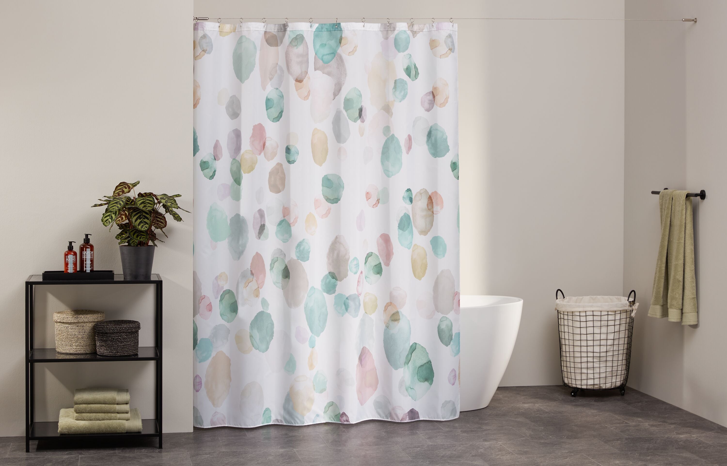 GOTAS Duschvorhang - Multicolor / B: 180.0 cm x H: 200.0 cm