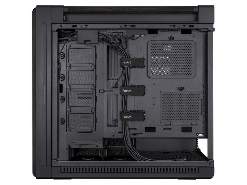 ASUS PC-Gehäuse ProArt PA602 Wood Edition Schwarz Eleganter Mid-Tower Gehäuse mit exzellentem Airflow