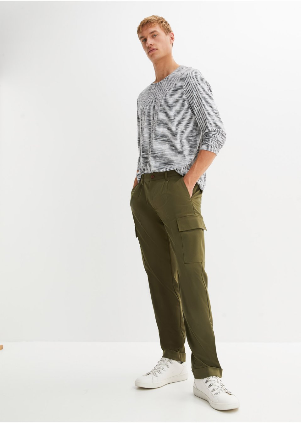 Pantalon cargo à pinces