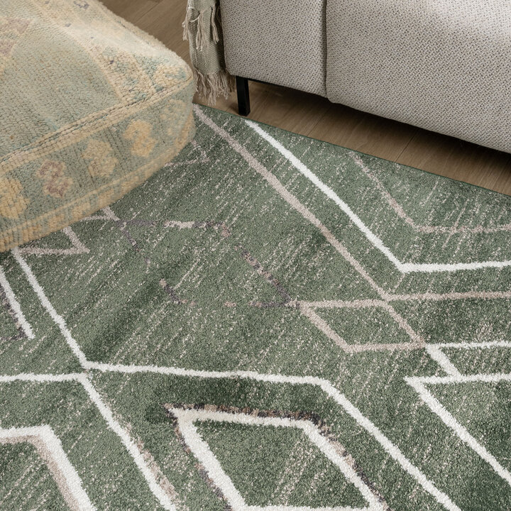 Berber vloerkleed - Blend Diamond Groen