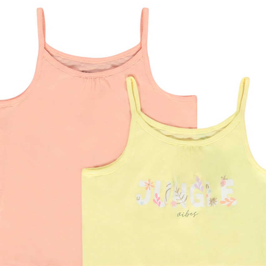 Lot de 5 débardeurs en jersey pour fille - Blanc