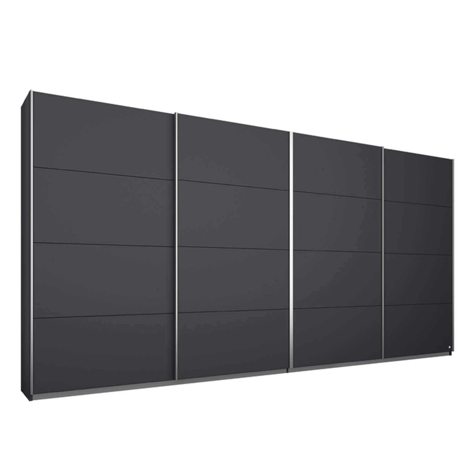 Schwebetürenschrank - grau metallic - 4-türig - 360x211 cm