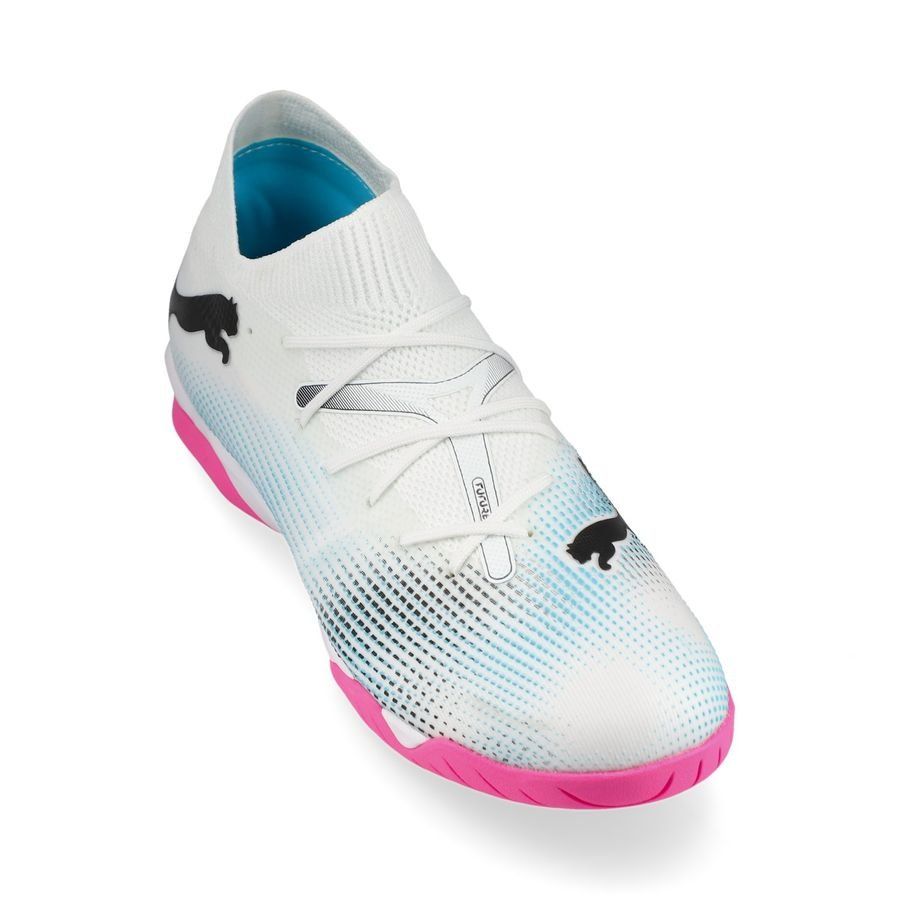 PUMA Future 7 Match   Mid IT Phenomenal - Blanc/Noir/Poison Pink Enfant