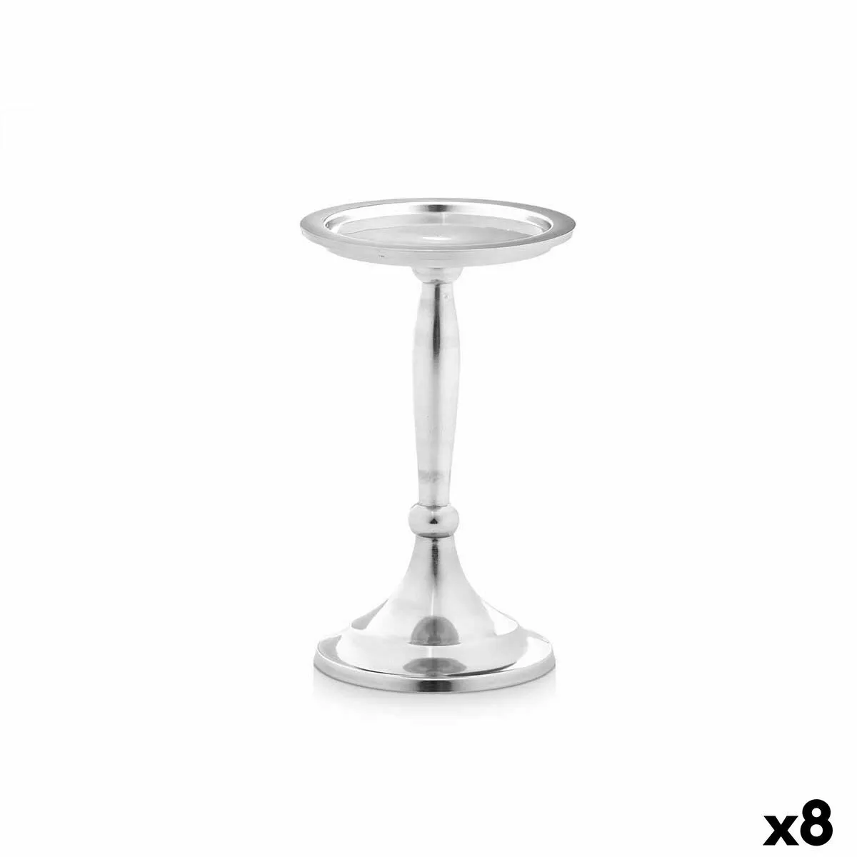 Gift Decor Pot à Bougie Argenté Aluminium