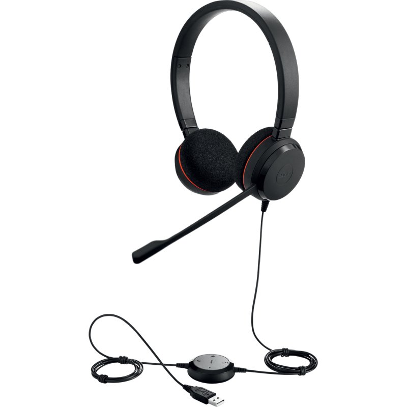 Jabra Evolve 20 MS Stereo Casque Avec fil Arceau Bureau/Centre d'appels USB Type-A Noir