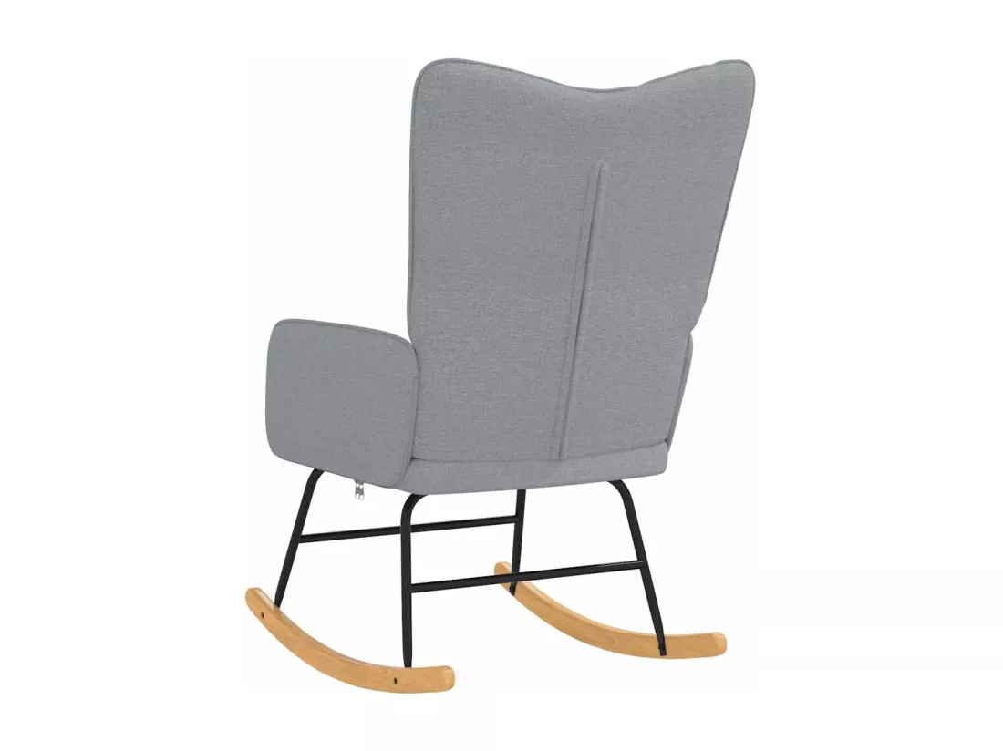 Chaise à bascule Gris clair Tissu