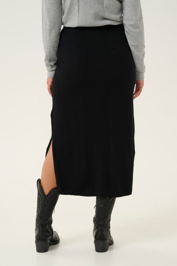 Cream CRDela Knit Skirt Pitch black