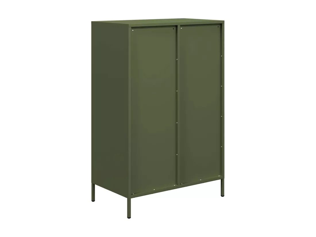 Buffet haut vert olive 68x39x101,5 cm acier
