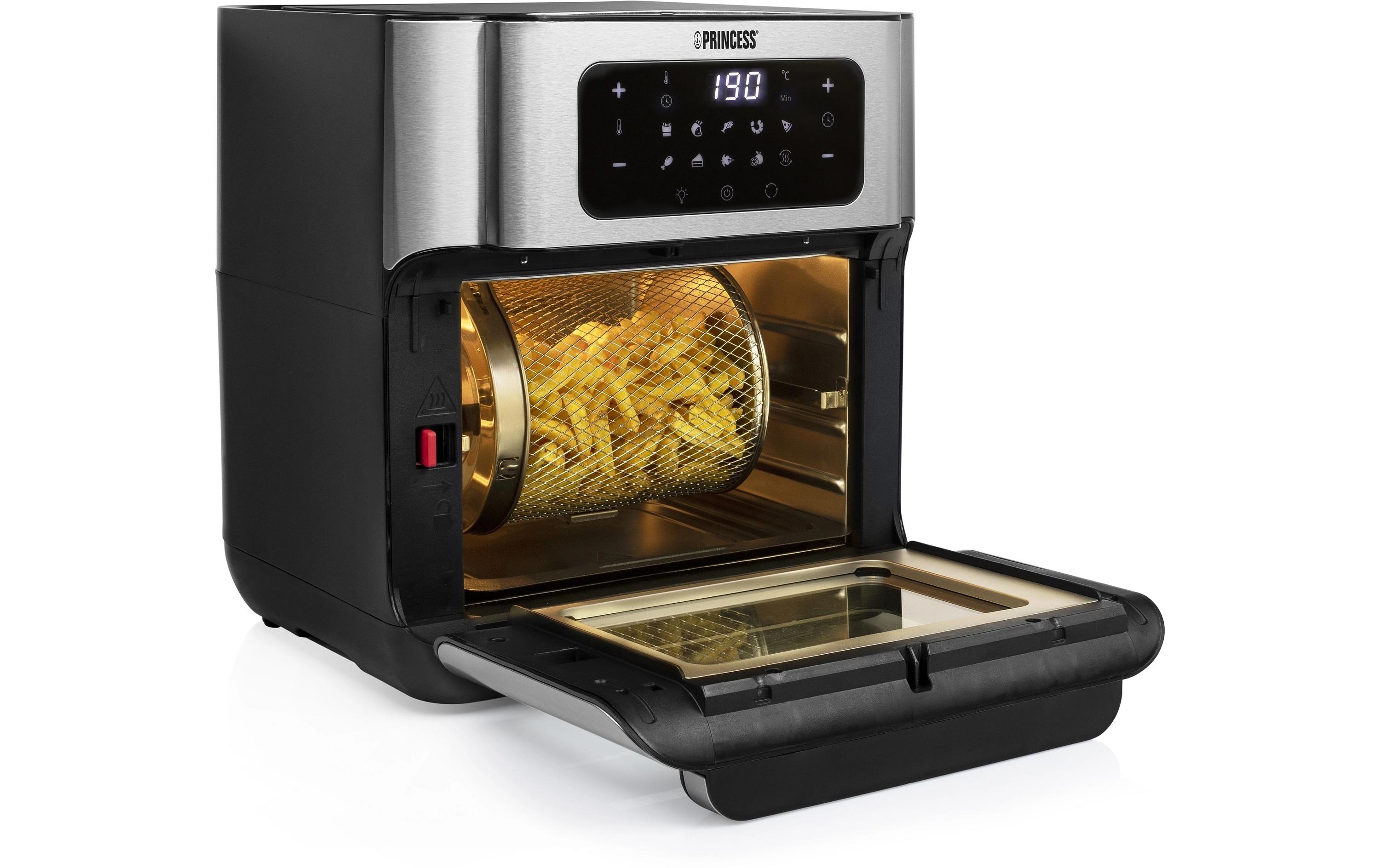 Heissluftofen mit Frittierfunktion 10 l, Schwarz<br>Heissluftfritteuse