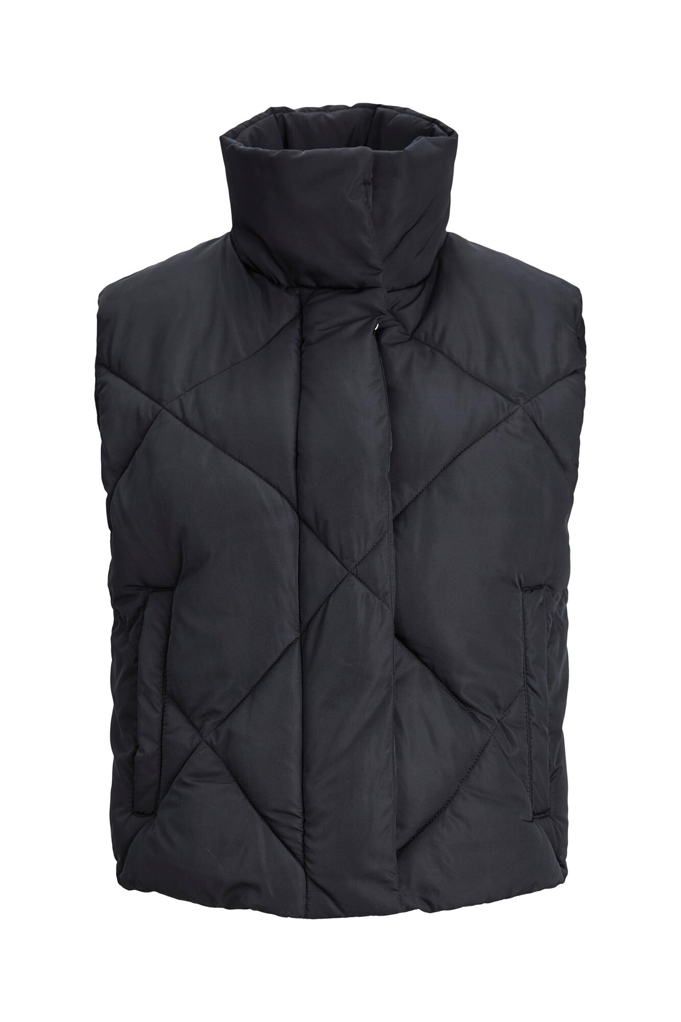 Colete curto acolchoado feminino
