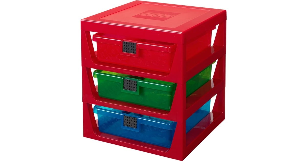 Room CopenhagenLEGO Iconic 3-Drawer Rack opbergdoos  (Rood)