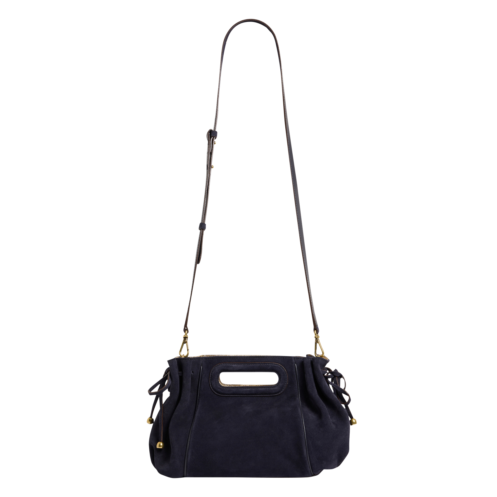 MINI DANY - Sac bandoulière en cuir velours | Bleu