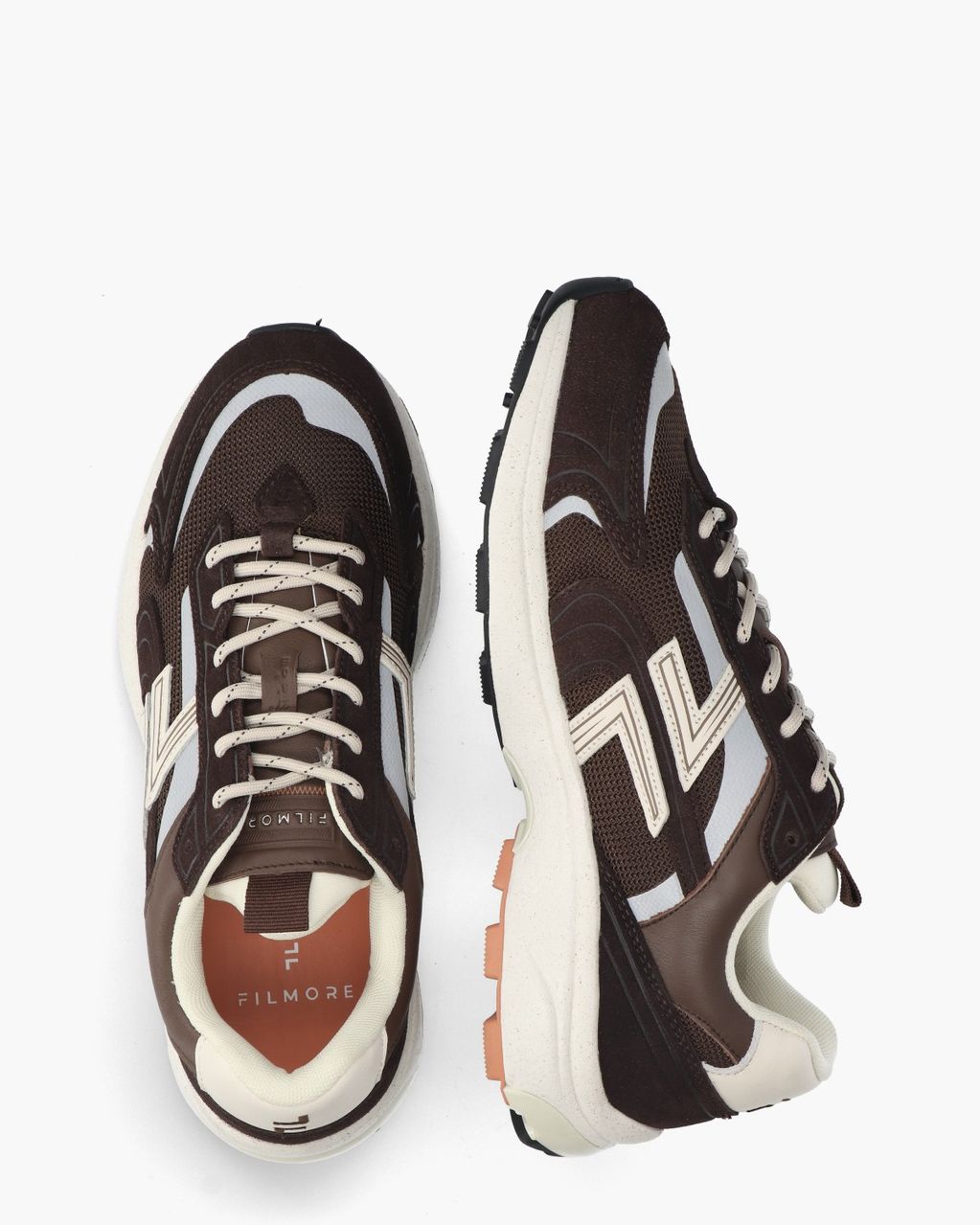 Filmore Yali Donkerbruin Herensneakers