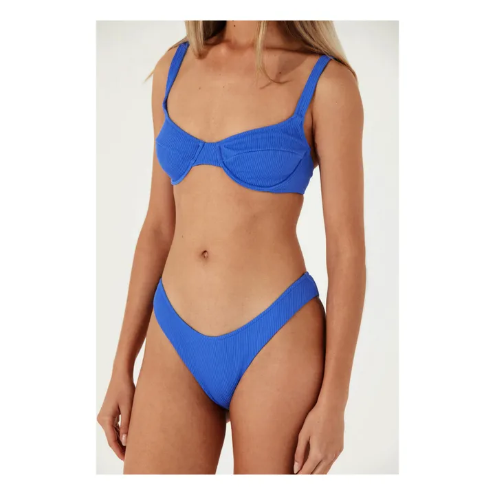 Zulu & Zephyr Haut de Maillot Marine Côtelé | Bleu