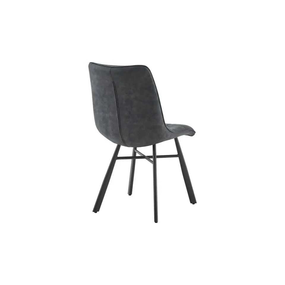 Furnihaus Eetkamerstoel Dexx Microvezel Antraciet Set van 6