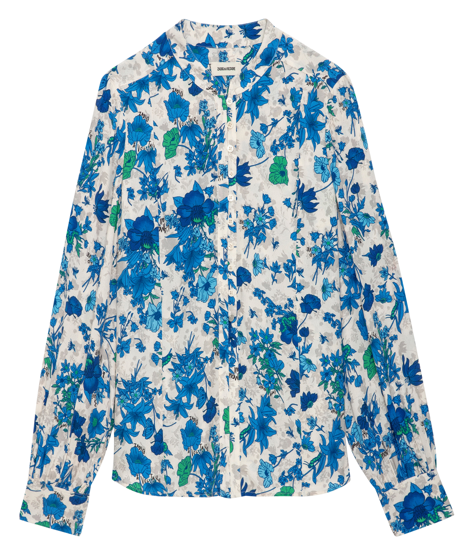 TWINA - Blouse droite col V imprimée | Blanc