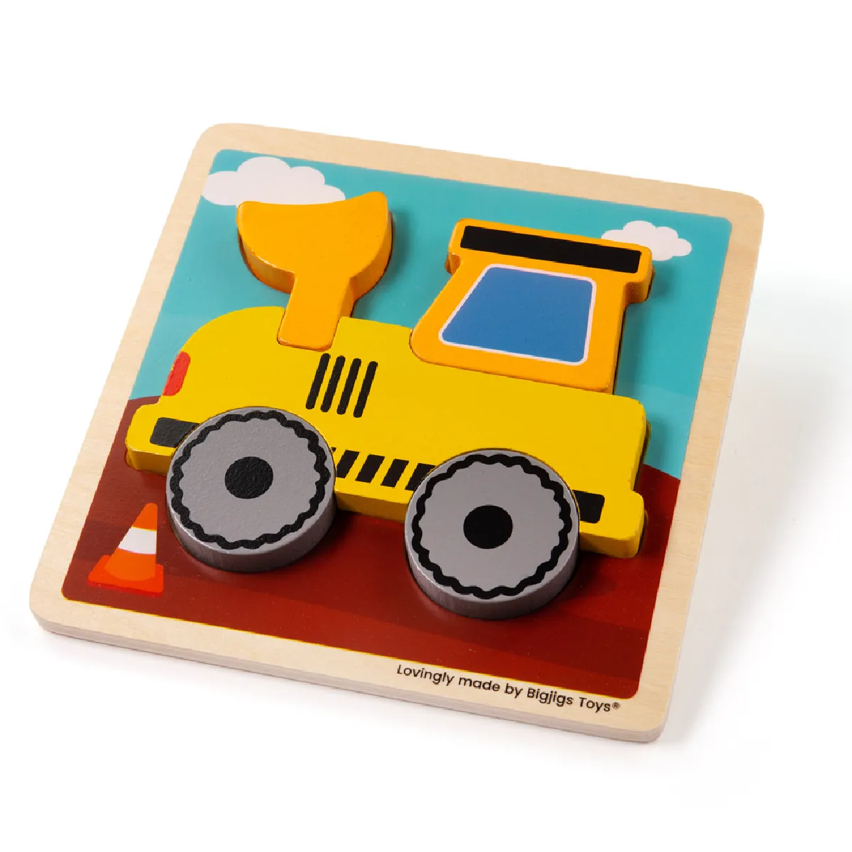 BIGJIGS TOYS Gros puzzle à soulever Digger