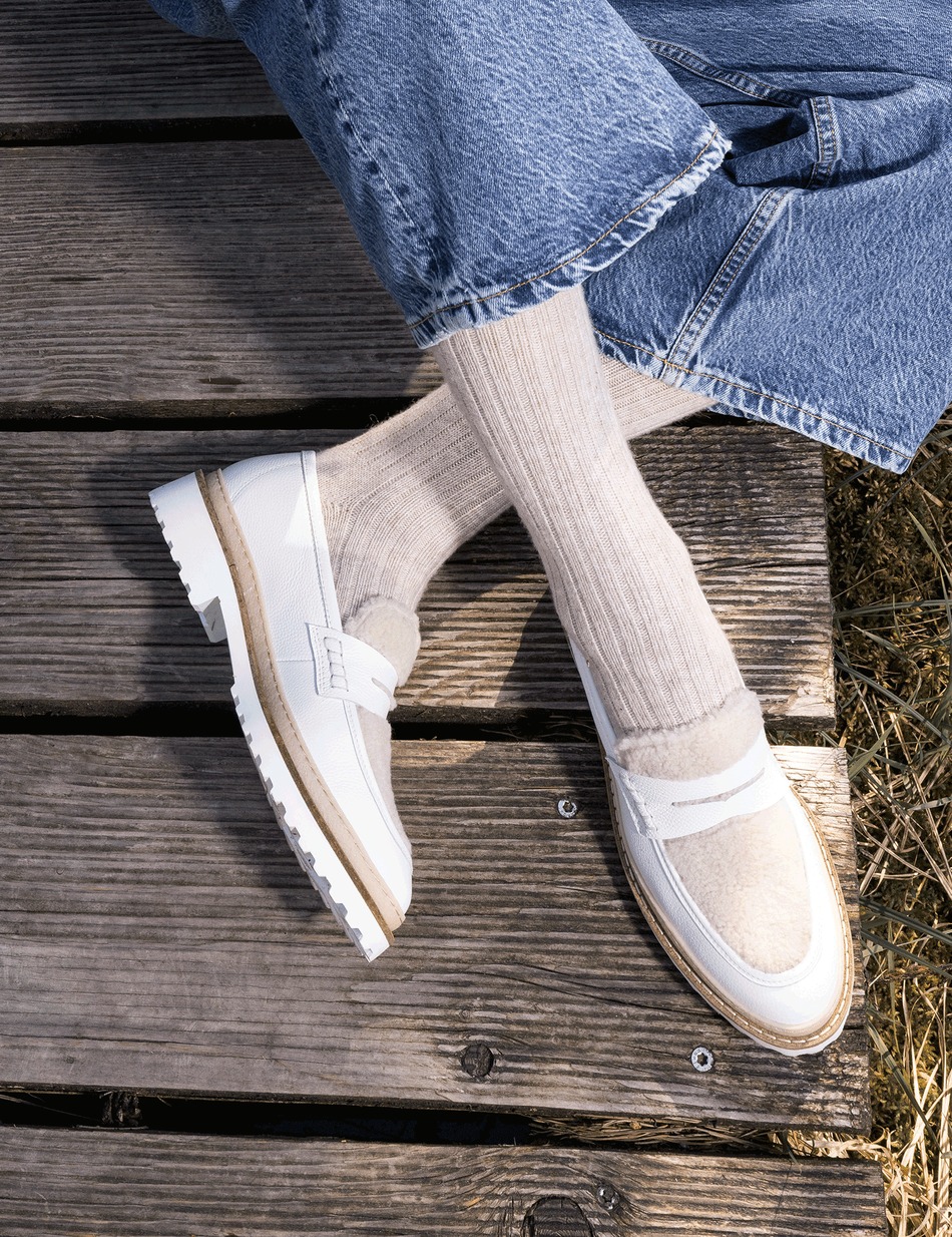 Glattleder Slipper