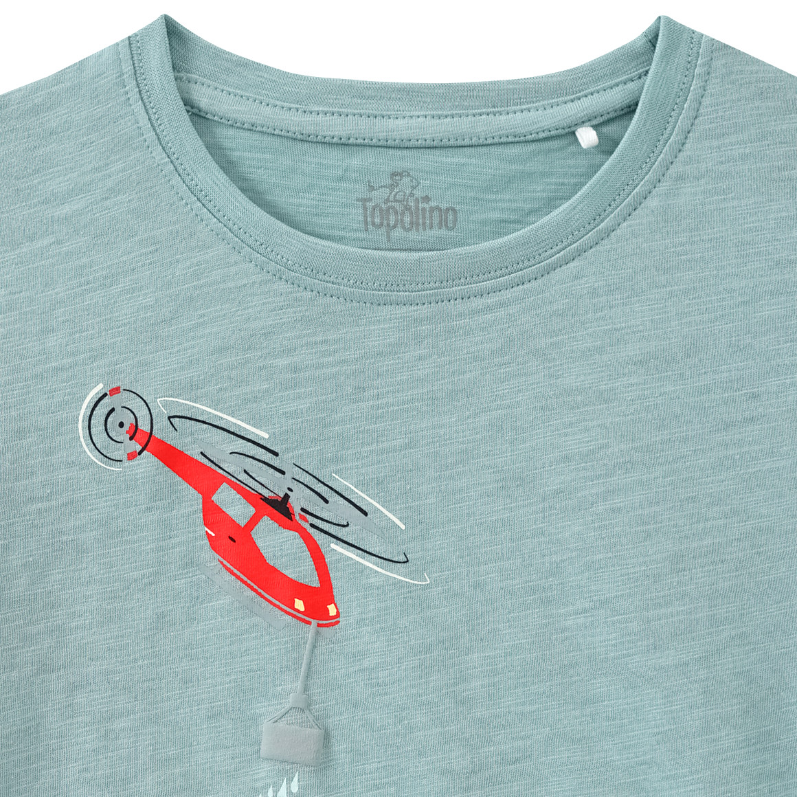 Topolino Jungen T-Shirt mit Feuerwehr-Print salbei