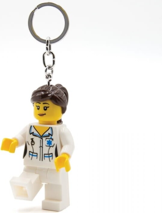 Lego - Ledlite Nøglering Med Led Lys - Sygeplejerske - 9 CM