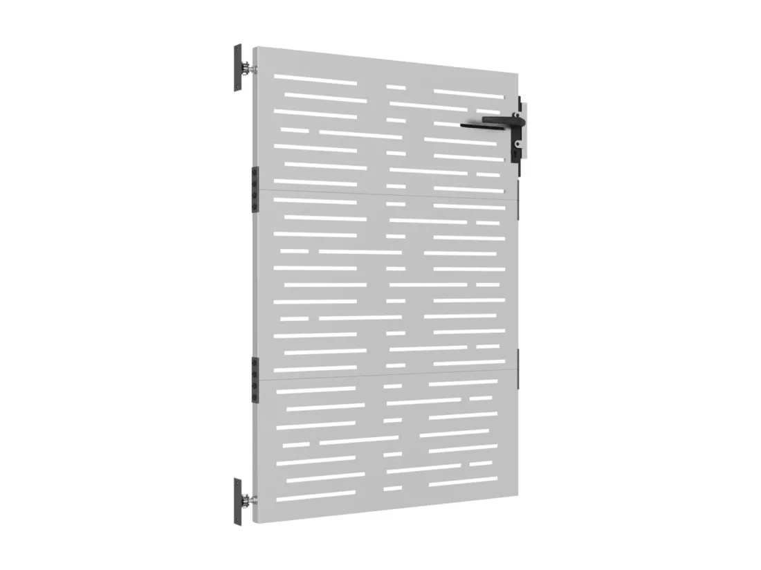 Portail de jardin 85x125 cm acier corten conception de carré