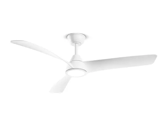 Ventilateur de Plafond avec Lumière Perenz 7204 B CT Blanc d. 132 cm, 3 Pales, 6 Vitesses, Moteur DC 35W, Silencieux
