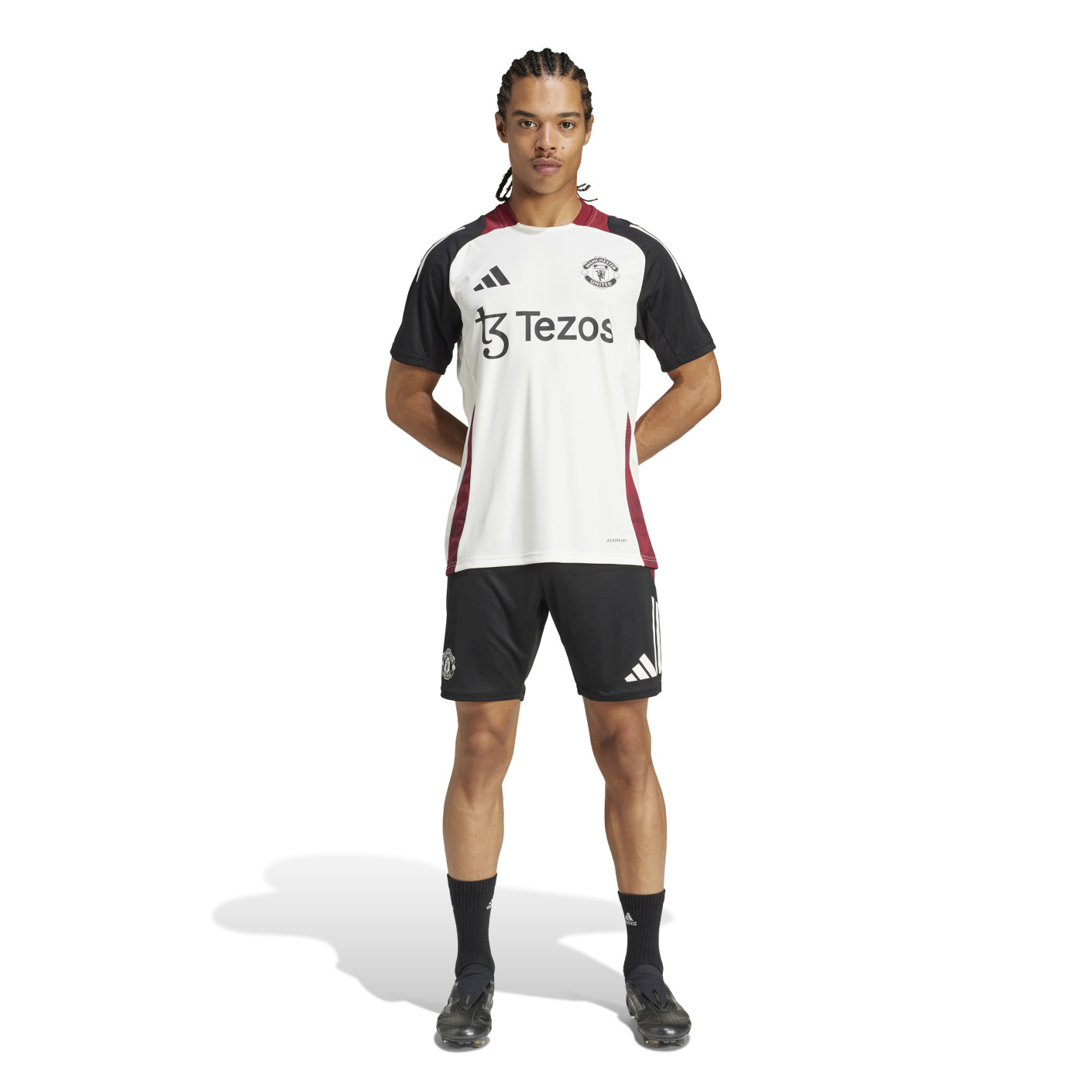 Adidas Manchester United Trainingsshirt 2024-2025 Wit Zwart Rood