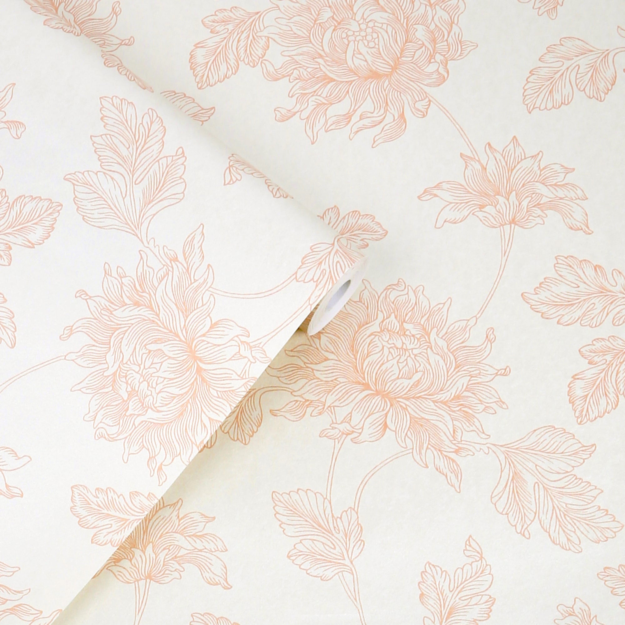 Laura Ashley Stratton Plaster Behang - Bloemen - 10mx52cm - Roze