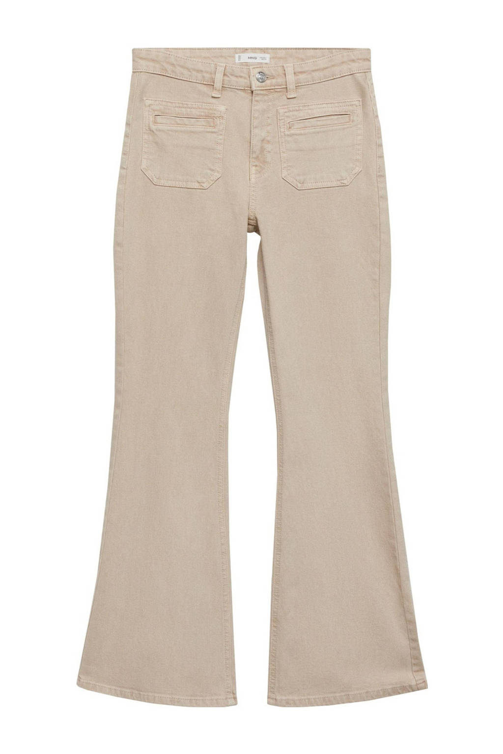 MANGO TEEN flared casual broek beige