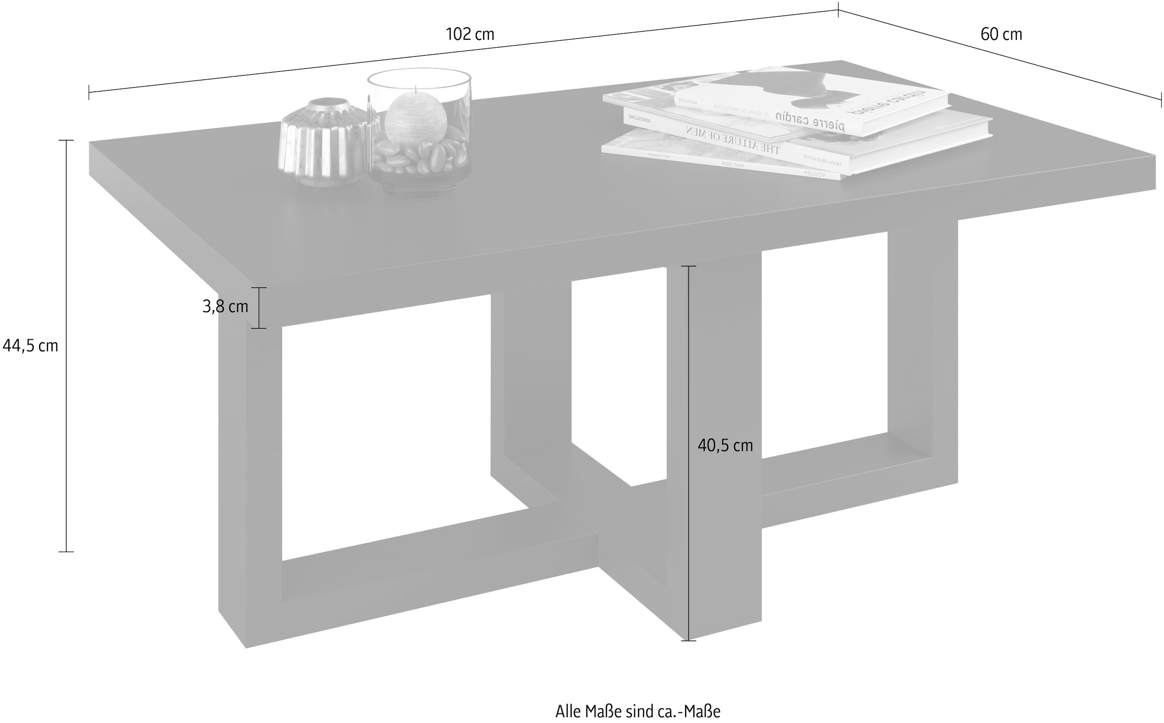 Home affaire Couchtisch »Eko« Breite 75cm bzw. 102cm