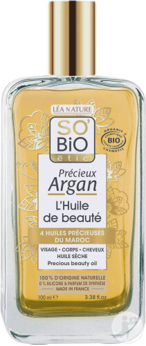 So'Bio Étic Précieux Argan Huile Sèche De Beauté Bio Flacon 100ml